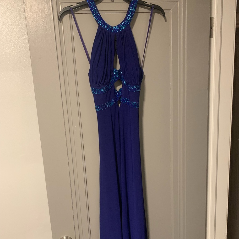 Royal blue evening dress